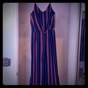 Spaghetti strapped printed jumper/jumpsuit